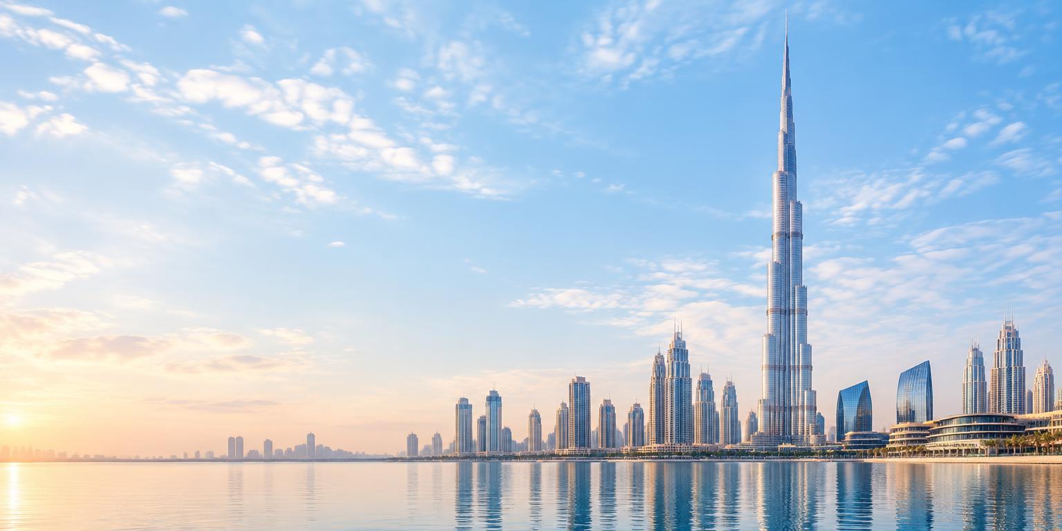 Dubai skyline with Burj Khalifa
